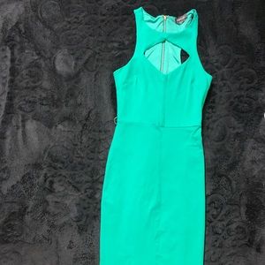 BEBE cut out sleeve less midi dress SMALL